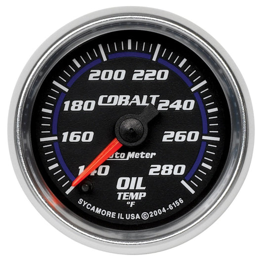 Autometer Cobalt 52mm 140-280 Deg F Full Sweep Electronic Oil Temp Gauge - My Store