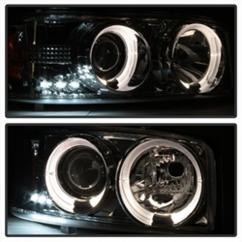 Spyder GMC Sierra 1500/2500/3500 99-06 Projector Headlights LED Halo LED Chrome PRO-YD-CDE00-HL-C - Mammoth Racing -
