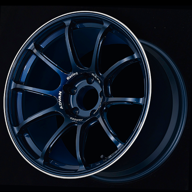 Advan RZ-F2 18x10.5 +15 5-114.3 Racing Titanium Blue and Ring Wheel - My Store