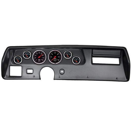Autometer Designer Black 70-72 Chevelle SS/El Camino Dash Kit 6pc Tach/ Mph/ Fuel/ Oil/ Wtmp/ Volt - My Store