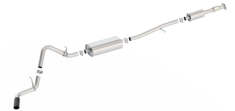Borla S-Type Cat-Back 19-20 Chevrolet Silverado Side Exit Exhaust - Black Chrome Tip - Mammoth Racing -