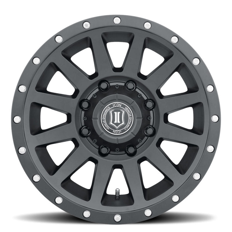 Icon Alloys Compression HD Sat Black - 18x9/8x170/6mm/5.25in BS - Mammoth Racing -