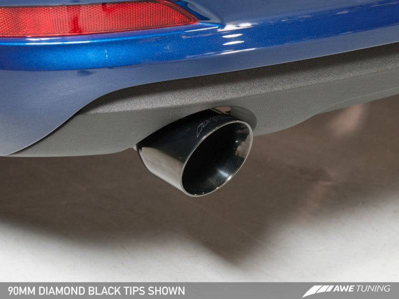AWE Tuning Audi 8V A3 Touring Edition Exhaust - Dual Outlet Diamond Black 90 mm Tips - My Store
