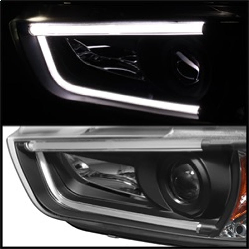 Spyder Dodge Charger 11-14 Projector Headlights Halogen - Light Tube DRL Blk PRO-YD-DCH11-LTDRL-BK - Mammoth Racing -