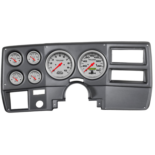 Autometer Ultra-Lite 73-83 Chevy Truck/Suburban Dash Kit 6pc Tach / MPH / Fuel / Oil / Wtmp / Volt - My Store