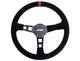 PRP Deep Dish Suede Steering Wheel- Red - Mammoth Racing -