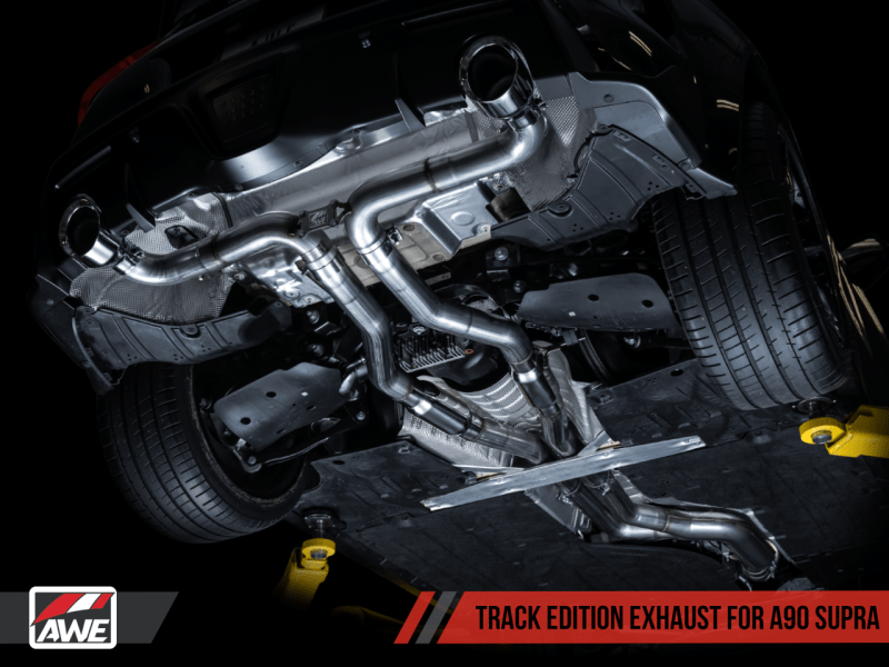 AWE Tuning 2020 Toyota Supra A90 Track Edition Exhaust - 5in Chrome Silver Tips - My Store
