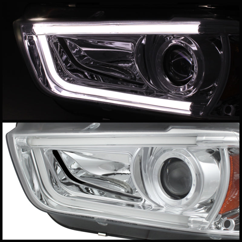 Spyder Dodge Charger 11-14 Projector Headlights Halogen - Light Tube DRL Chrm PRO-YD-DCH11-LTDRL-C - Mammoth Racing -