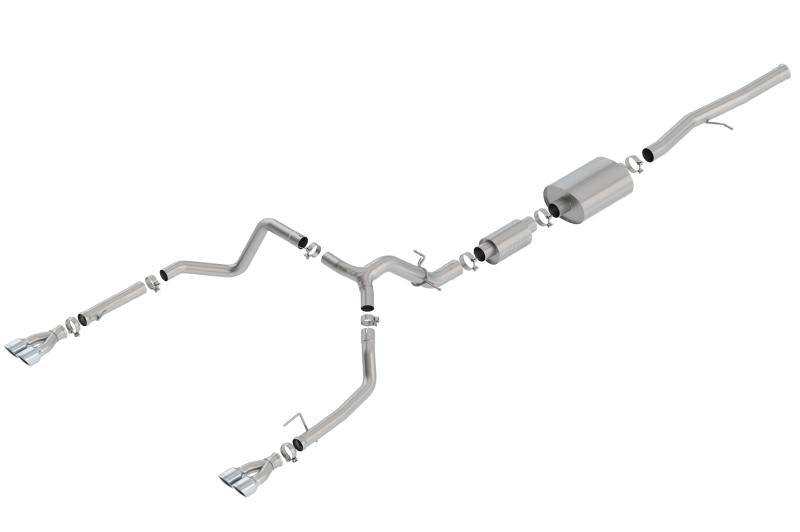 Borla 19 Chevrolet Silverado/GMC Sierra 1500 6.2L SS (S-Type) Catback Exhaust - Square Chrome Tips - Mammoth Racing -