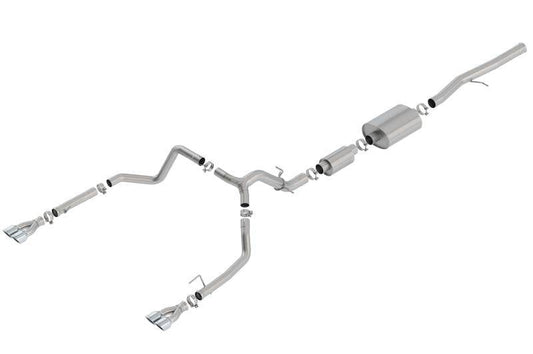 Borla 19 Chevrolet Silverado/GMC Sierra 1500 6.2L SS (S-Type) Catback Exhaust - Square Chrome Tips - Mammoth Racing -