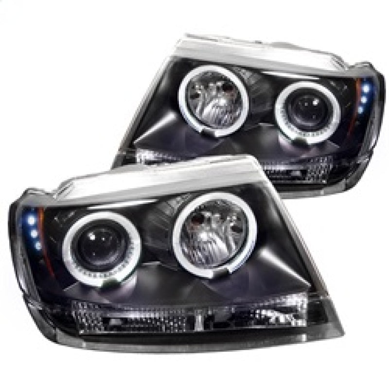 Spyder Jeep Grand Cherokee 99-04 Projector Headlights LED Halo LED Blk - PRO-YD-JGC99-HL-BK - Mammoth Racing -