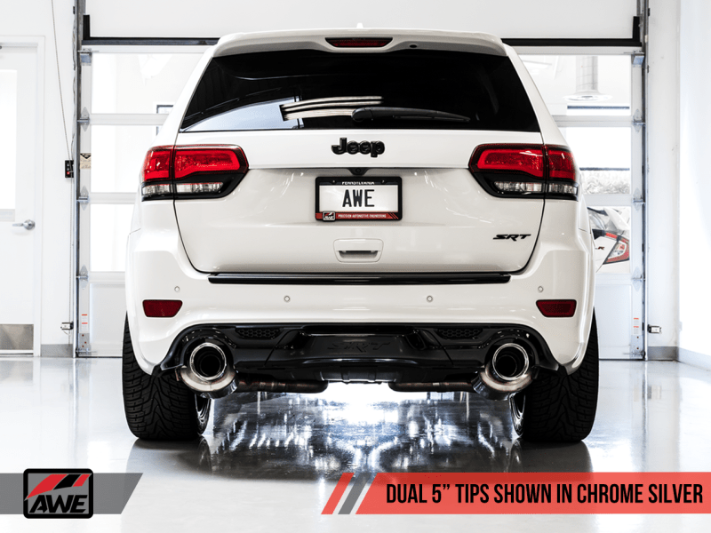 AWE Tuning 2020 Jeep Grand Cherokee SRT Track Edition Exhaust - Chrome Silver Tips - My Store