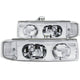 ANZO 1995-2005 Chevrolet Astro Van Crystal Headlights Chrome 1pc - Mammoth Racing -