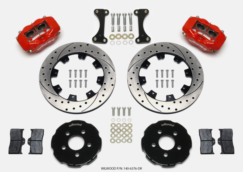 Wilwood Forged Dynalite Front Hat Kit 12.19in Drilled Red 00-04 PT Cruiser/03-04 Srt/4 - My Store