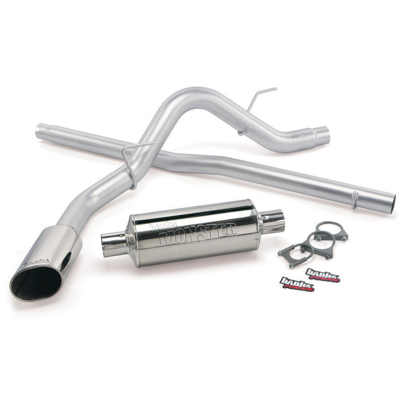 Banks Power 04-08 Ford F-150/Lincoln SCMB Monster Exhaust System - SS Single Exhaust w/ Chrome Tip - Mammoth Racing -