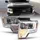 ANZO 2009-2014 Ford F-150 Projector Headlight Chrome Amber - My Store