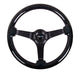 NRG Reinforced Steering Wheel (350mm / 3in Deep) Classic Blk Sparkle Wood Grain w/Blk 3-Spoke Center - My Store