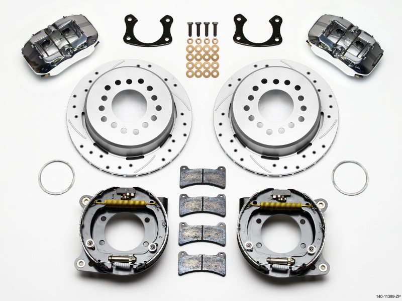 Wilwood Dynapro Low-Profile 11.00in P-Brake Kit Drill Zinc Pol New Big Ford 2.50in Offset - Mammoth Racing -