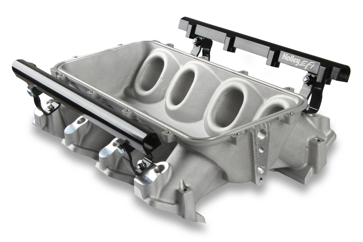 Holley EFI 300-670 Base Manifold & Rails, Ls3 Lo Ram, Single Injector Top Feed- Satin Finish - Mammoth Racing -
