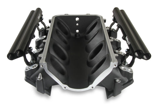 Holley EFI 300-673bk Base Manifold & Rails, Ls3 Lo Ram, Dual Injector Front Feed- Black Finish
