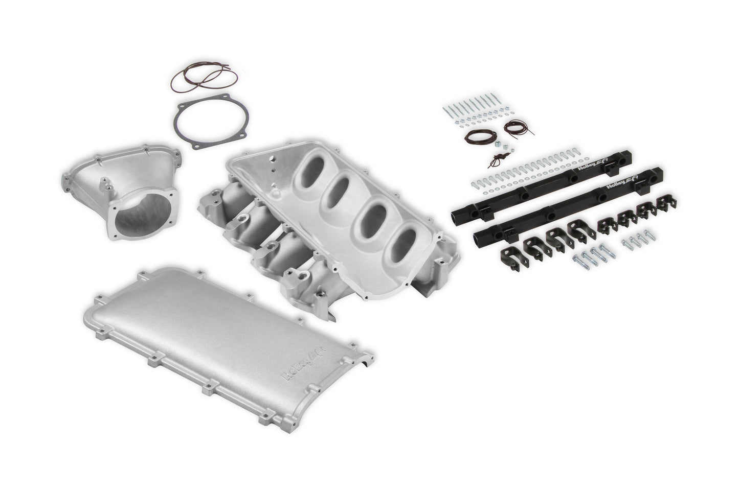 Holley EFI 300-680 Ls3 Lo-Ram Manifold Kit, Single Injector Front Feed- Satin Finish - Mammoth Racing -
