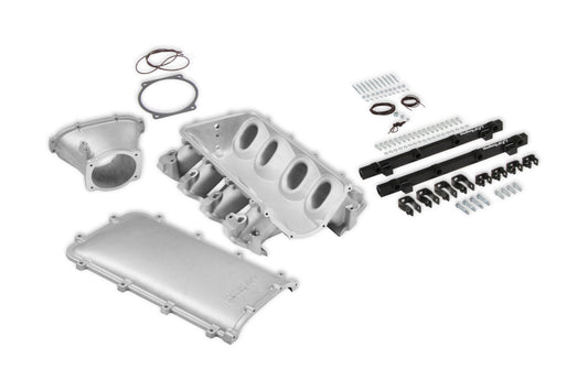 Holley EFI 300-680 Ls3 Lo-Ram Manifold Kit, Single Injector Front Feed- Satin Finish