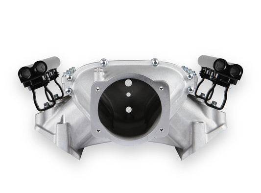 Holley EFI 300-684 Ls3 Lo-Ram Manifold Kit, Dual Injector Front Feed With Burst- Satin Finish