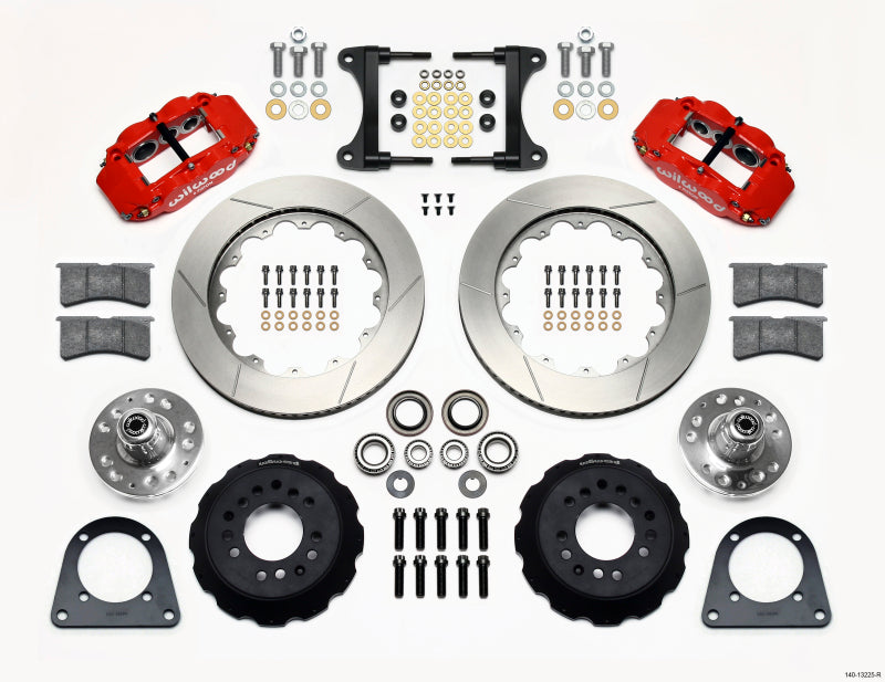 Wilwood Narrow Superlite 6R Front Hub Kit 14.00in Red Tci-ifs 71-78 (Pinto Based) - Mammoth Racing -