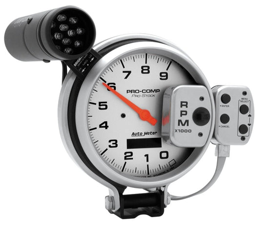 Autometer Ultra-Lite 127mm Tachometer 0-9000 RPM Pro-Stock Pedestal w/ Super Lite and Peak Mem - My Store