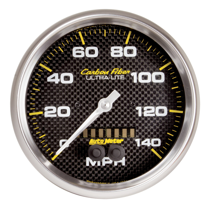 Autometer Ultra-Lite Carbon Fiber 5in 140 MPH In-Dash Full Sweep GPS Speedometer - My Store
