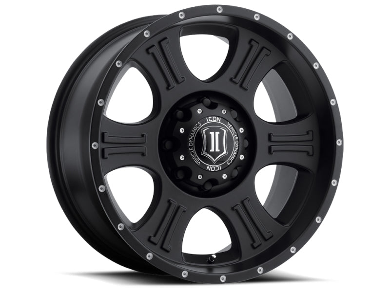 Icon Shield 20x9 5x150 16mm Offset 5.625in BS 110.1mm Bore Satin Black Wheel - Mammoth Racing -