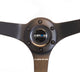 NRG Reinforced Steering Wheel (350mm / 3in. Deep) Blk Suede w/Blk BBall Stitch (Odi Bakchis Edition) - My Store