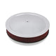 4150 Drop Base Air Cleaner Chrome W/3" Red Washable Gauze Filter - Mammoth Racing -120-4130