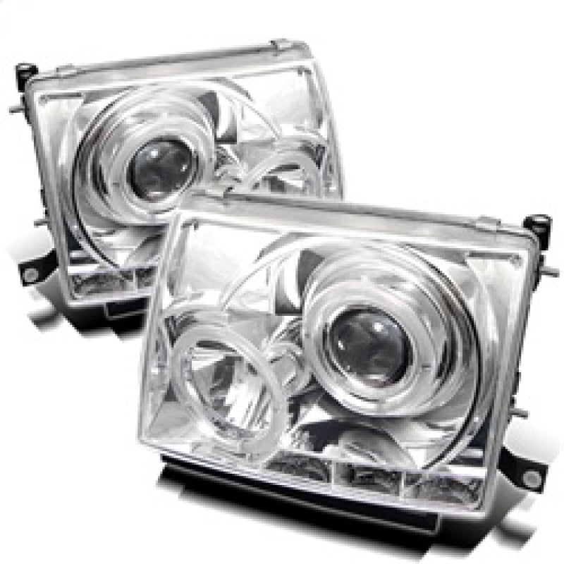 Spyder Toyota Tacoma 97-00 Projector Headlights LED Halo LED Chrome High H1 Low H1 PRO-YD-TT97-HL-C - Mammoth Racing -