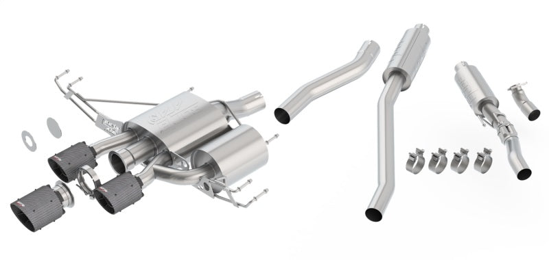 Borla 17-18 Honda Civic Type R 2.0L 2.75in Atak Adjustable Catback Exhaust (Carbon Fiber Black Tip) - My Store