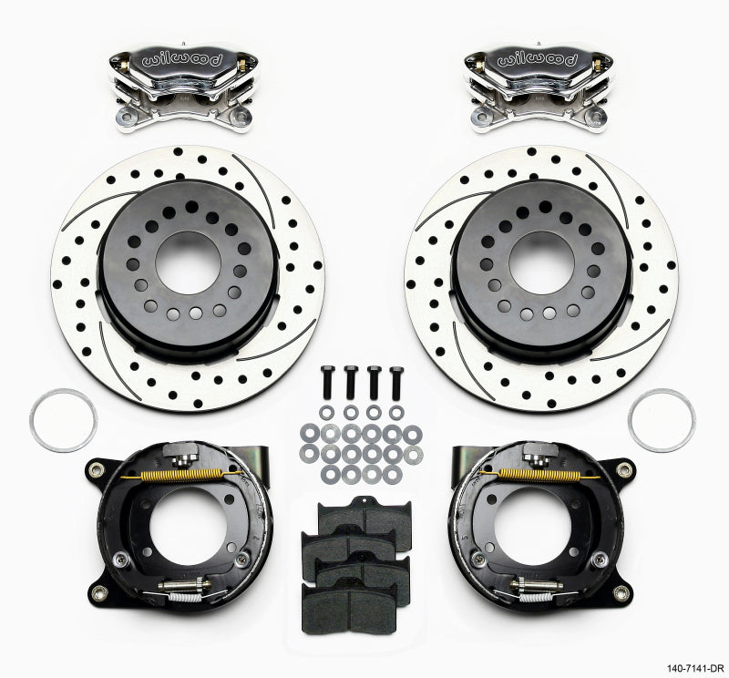 Wilwood Forged Dynalite P/S P-B Kit Drilled Polished Chevy 12 Bolt w/ C-Clips - My Store
