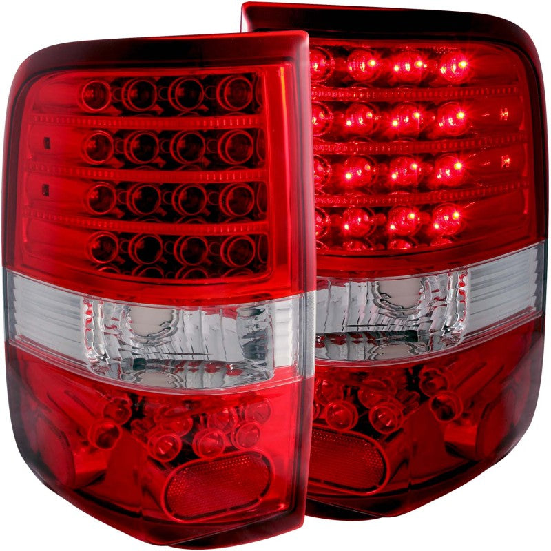 ANZO 2004-2008 Ford F-150 LED Taillights Red/Clear - Mammoth Racing -