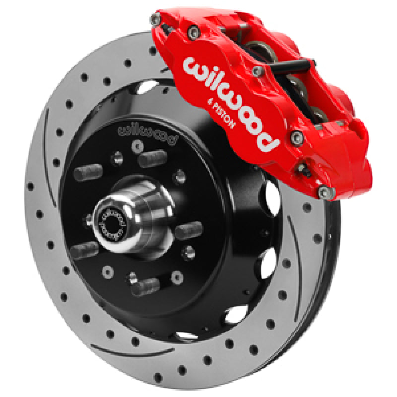 Wilwood Forged 6 Piston Red Superlite Caliper GT 48 Vane Spec37 Drilled & Slotted Rotor - 12.88x1.25 - My Store
