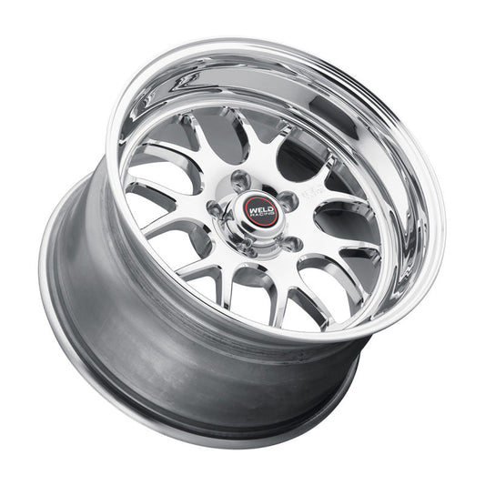Wels S77 17x10 / 5x115 BP/ 6.7 BS Polished Wheel (High Pad) - Non-Beadlock - Mammoth Racing -