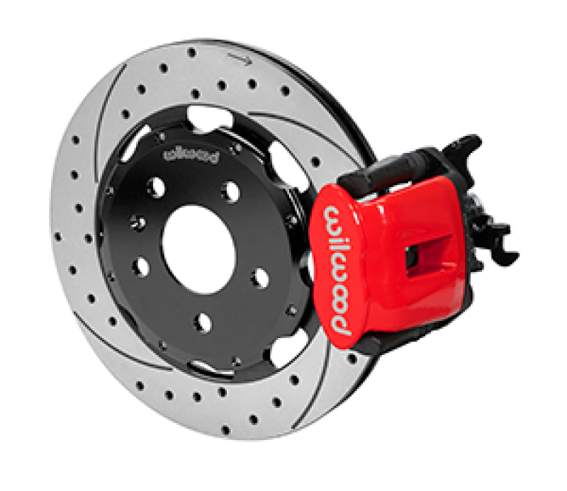 Wilwood 03-08 Audi A4 Caliper-Combination Parking Brake Rear 12.19 Rotor - Red - My Store