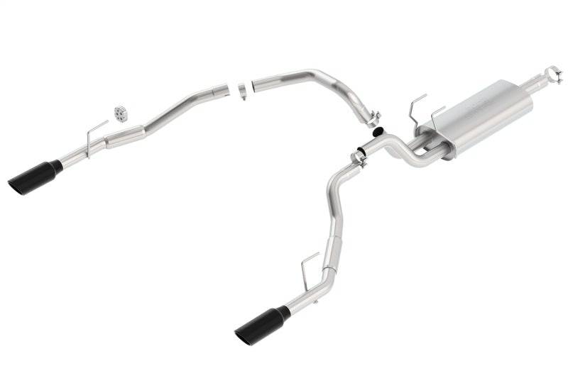 Borla 09-17 Dodge Ram 1500 5.7L V8 3in to Dual 2.5in Single Round Rolled Angle-Cut S-type Exhaust - Mammoth Racing -