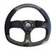 NRG Carbon Fiber Steering Wheel (320mm) Flat Bottom & Leather Trim w/Red Stitching - My Store
