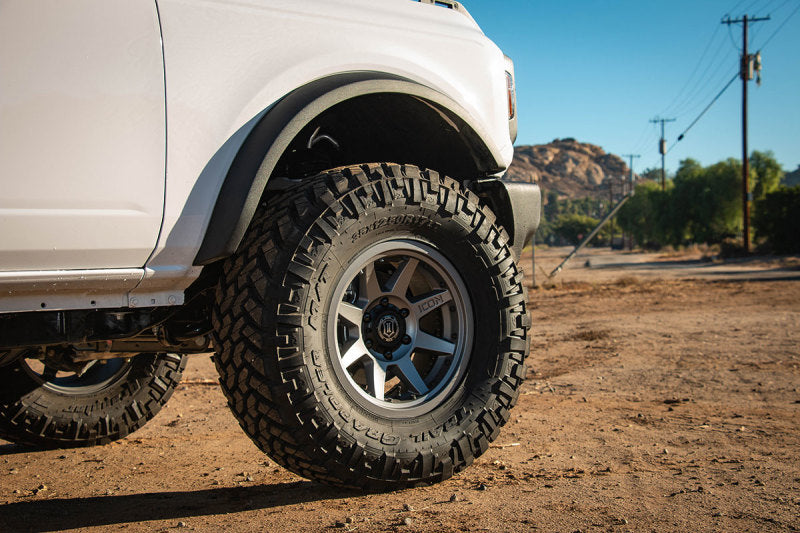 Icon Rebound Pro 17x8.5 6x5.5 25mm Offset 5.75in BS 95.1mm Bore Titanium Wheel - Mammoth Racing -