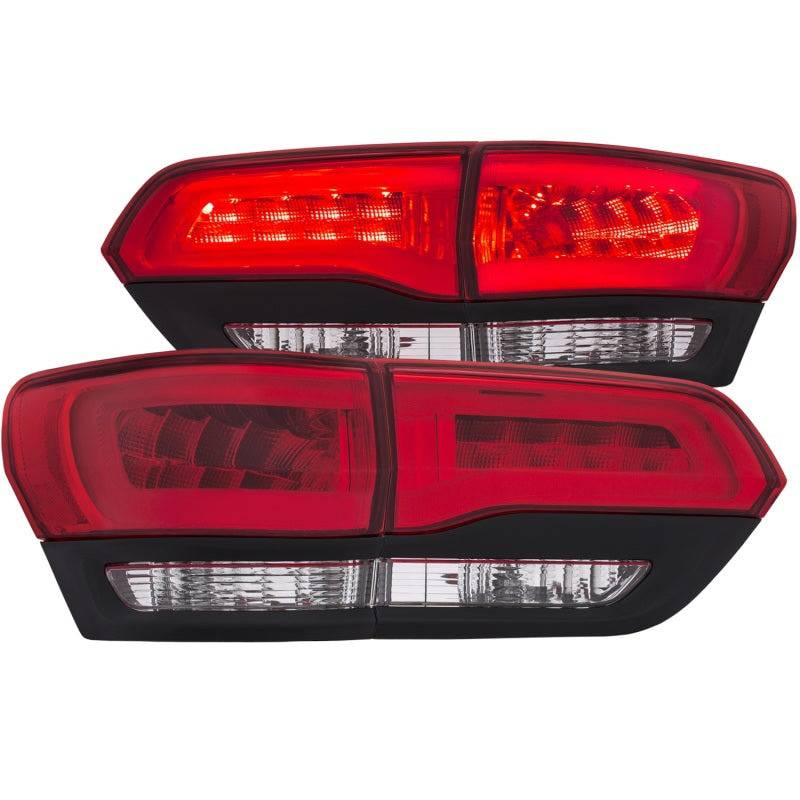 ANZO 2014-2016 Jeep Grand Cherokee LED Taillights Red/Clear - Mammoth Racing -