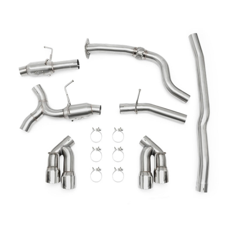 Mishimoto 2016+ Chevrolet Camaro 2.0T Quad Polished Tip Cat-Back Exhaust - Mammoth Racing -