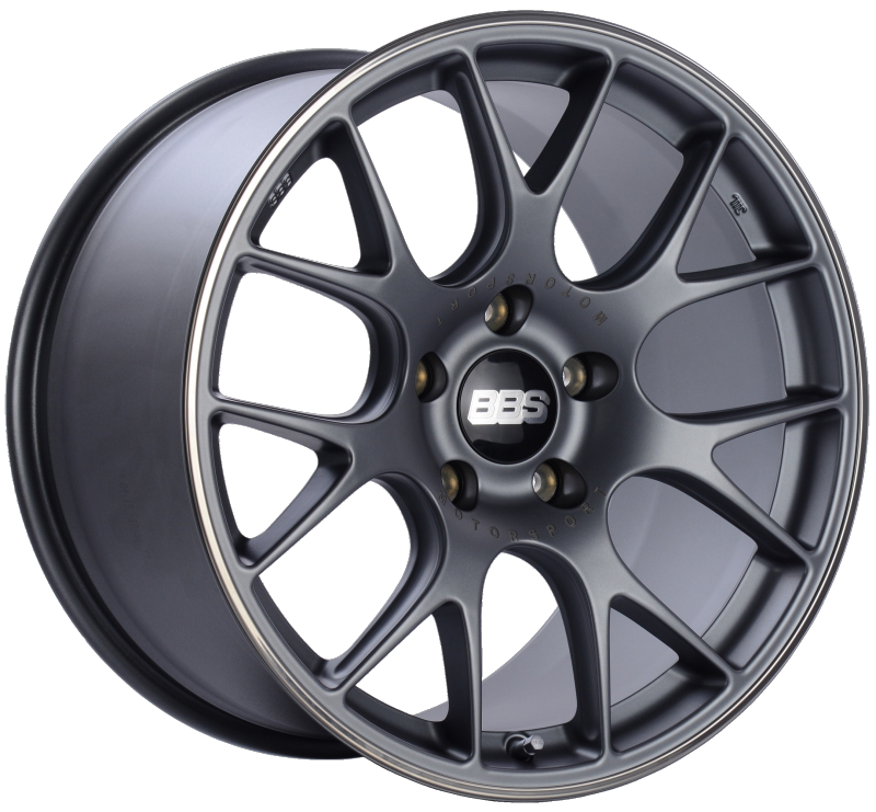 BBS CH-R 19x11 5x130 ET56 CB71.6 Satin Titanium Polished Rim Protector Wheel - Mammoth Racing -