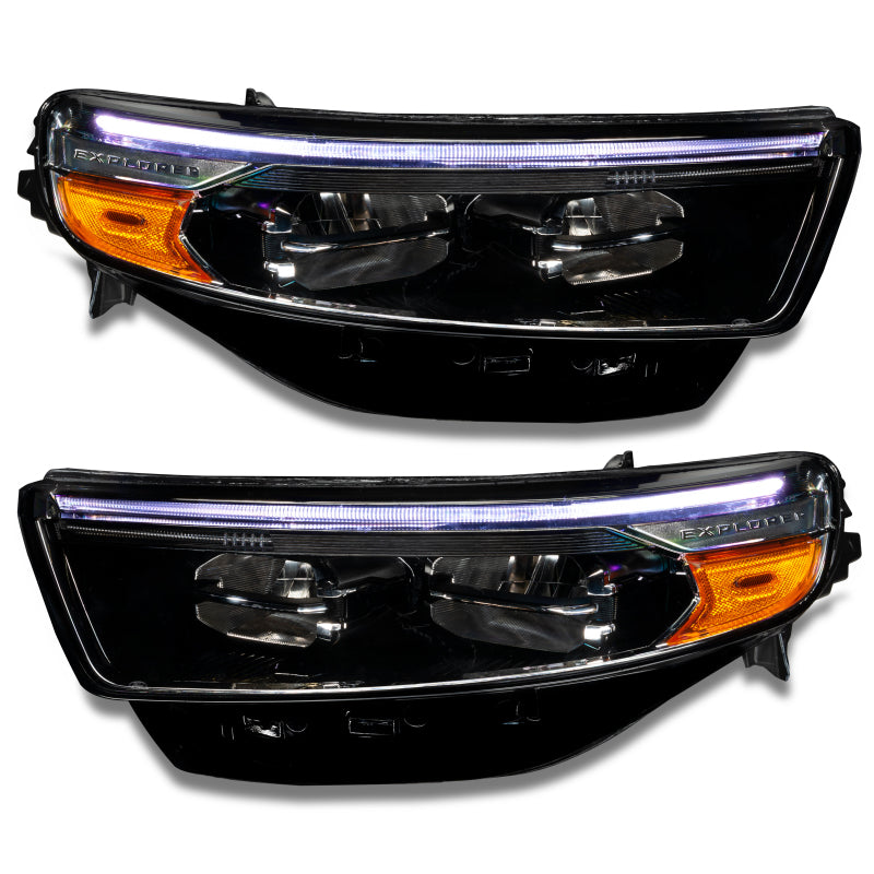 Oracle 20-22 Ford Explorer Dynamic RGB Headlight DRL Upgrade Kit - ColorSHIFT - w/ Simple Controller - Mammoth Racing -