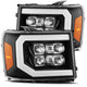 AlphaRex 07-13 GMC 1500HD NOVA LED Proj Headlight Plank Style Gloss Blk w/Activ Light/Seq Signal/DRL - My Store