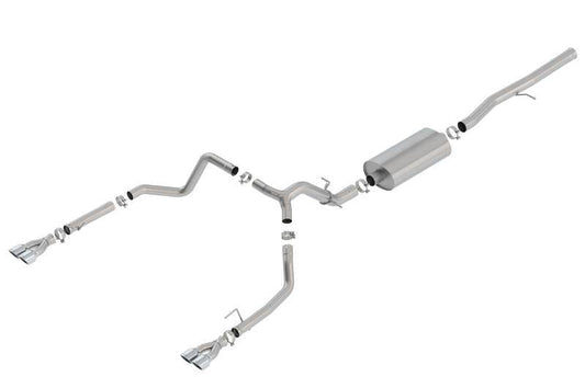 Borla 19 Chevrolet Silverado/GMC Sierra 1500 6.2L SS Touring Catback Exhaust - Square Chrome Tips - Mammoth Racing -