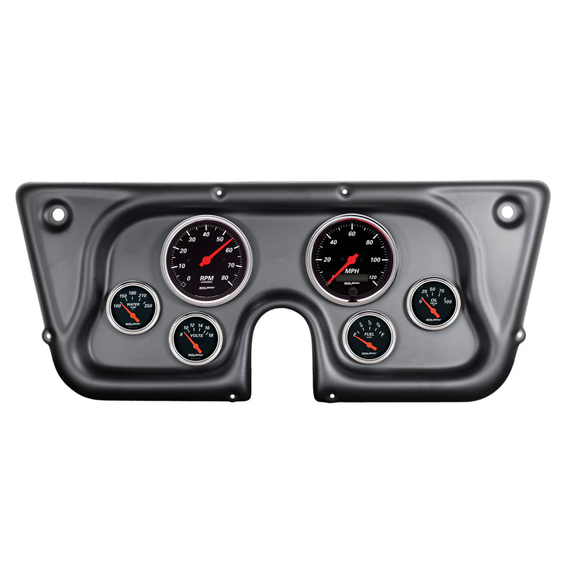 Autometer Designer Black 67-72 Chevy Truck C/K/K5/Suburban Dash Kit 6pc Tach/MPH/Fuel/Oil/WTMP/Volt - My Store